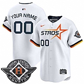 Men's Houston Astros Active Player Custom White 2025 City Connect Limited Stitched Baseball Jersey,baseball caps,new era cap wholesale,wholesale hats